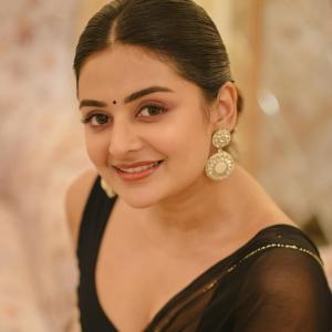 Actress Esther Anil Shines In Stylish Black Saree Look