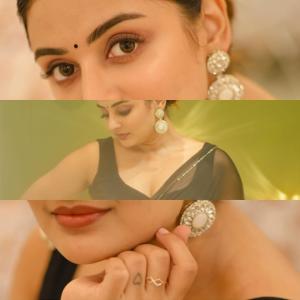 Actress Esther Anil Shines In Stylish Black Saree Look
