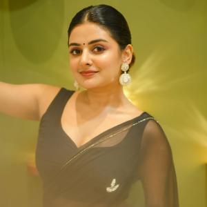 Actress Esther Anil Shines In Stylish Black Saree Look