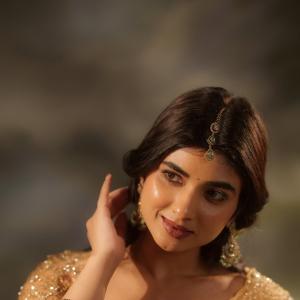 Pragya Nagra Looks Elegant In Golden Ethnic Style