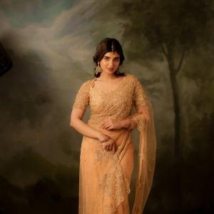 Pragya Nagra Looks Elegant In Golden Ethnic Style