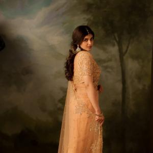 Pragya Nagra Looks Elegant In Golden Ethnic Style