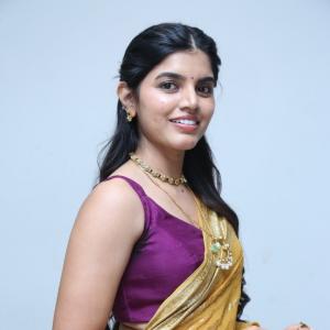 Actress Gayathri Ramana Shines in Yellow Saree with Golden Stripes – Traditional Beauty Captured