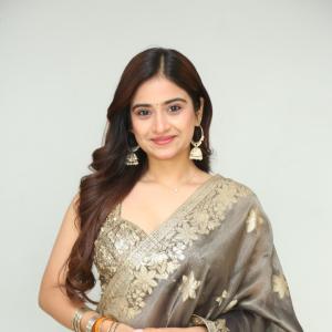 Actress Shaili Chowdary Elegant Festive Look in Designer Grey Saree