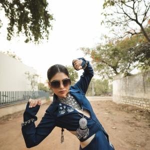 Bandhavi Sridhar showcases bold designer look