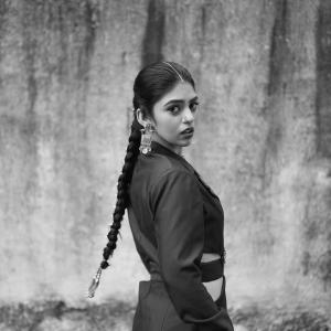 Bandhavi Sridhar showcases bold designer look