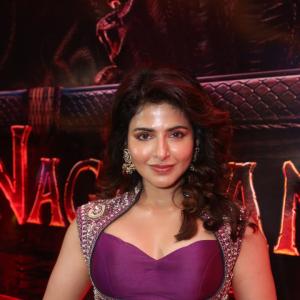 Aishwarya Menon dazzles in purple ethnic outfit at event