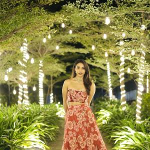 Sapthami Gowda Stuns in Elegant Floral Lehenga