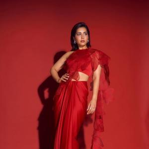 Actress Raashii Khanna Shines in Stunning Red Fashion Look