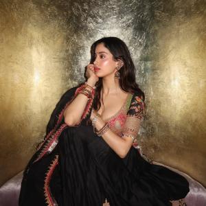 Janhvi Kapoor Dazzles in an Embroidered Festive Ensemble