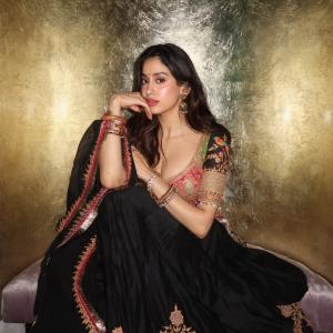 Janhvi Kapoor Dazzles in an Embroidered Festive Ensemble