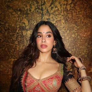 Janhvi Kapoor Dazzles in an Embroidered Festive Ensemble