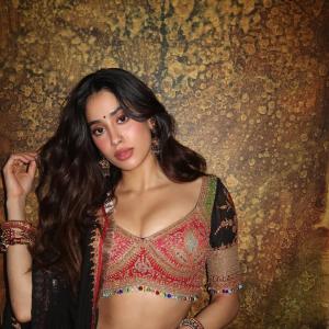 Janhvi Kapoor Dazzles in an Embroidered Festive Ensemble