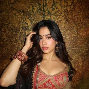Janhvi Kapoor Dazzles in an Embroidered Festive Ensemble