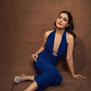 Payal Rajput Stuns in a Royal Blue Jumpsuit
