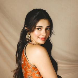 Krithi Shetty Glows in Orange With a Classic Ethnic Style