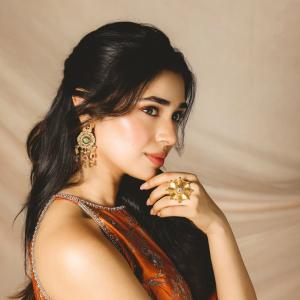 Krithi Shetty Glows in Orange With a Classic Ethnic Style