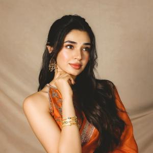 Krithi Shetty Glows in Orange With a Classic Ethnic Style