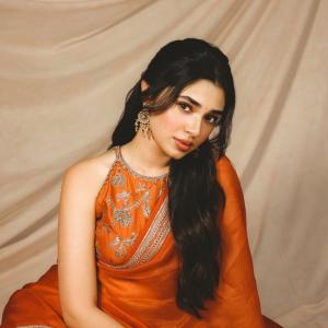 Krithi Shetty Glows in Orange With a Classic Ethnic Style