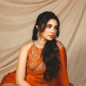 Krithi Shetty Glows in Orange With a Classic Ethnic Style
