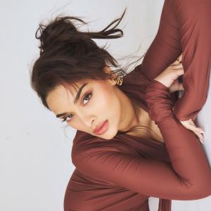 Saiee Manjrekar Looks Striking in a Contemporary Brown Outfit