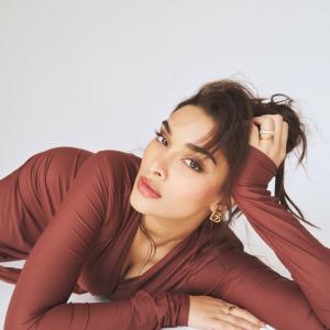 Saiee Manjrekar Looks Striking in a Contemporary Brown Outfit