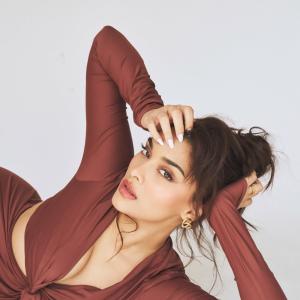 Saiee Manjrekar Looks Striking in a Contemporary Brown Outfit