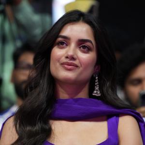 Bhagyashri Borse Looks Graceful in a Striking Purple Ensemble