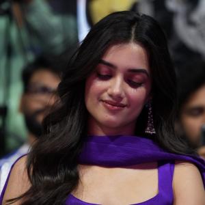 Bhagyashri Borse Looks Graceful in a Striking Purple Ensemble