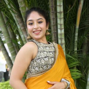 Aria Menon Charms in a Bright Yellow Ethnic Ensemble