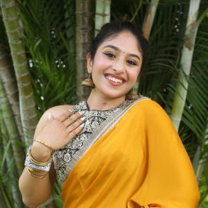 Aria Menon Charms in a Bright Yellow Ethnic Ensemble