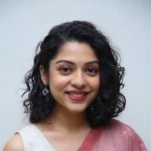 Classic Cultural Style of Actress Varsha Bollamma in a Floral Pink Saree