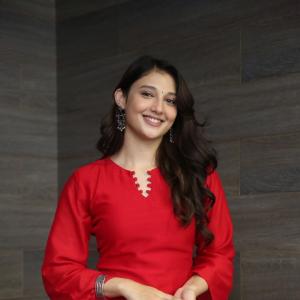Rithika Nayak Flaunts a Graceful Red Ethnic Look