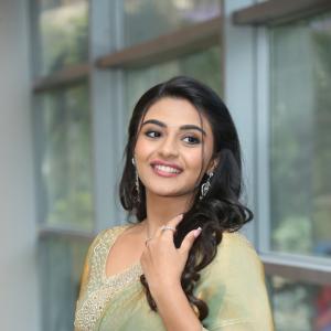 Nayansarika Shines in Elegant Sage Green Saree Look