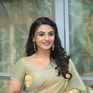 Nayansarika Shines in Elegant Sage Green Saree Look