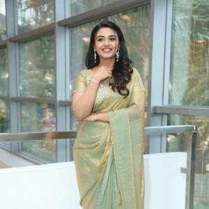 Nayansarika Shines in Elegant Sage Green Saree Look