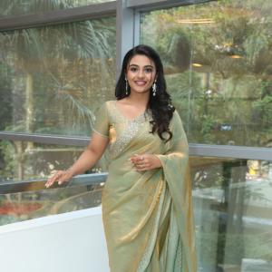 Nayansarika Shines in Elegant Sage Green Saree Look