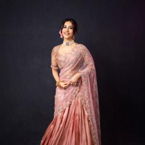 Nabha Natesh Shines in a Beautiful Embroidered Saree