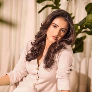 Malvika Sharma Shines in a Sophisticated Cream Suit