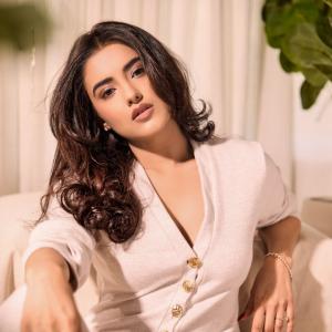 Malvika Sharma Shines in a Sophisticated Cream Suit