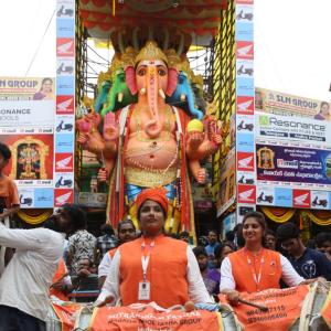 Khairatabad’s 69-Foot Ganesh Idol Welcomes Devotees