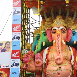 Khairatabad’s 69-Foot Ganesh Idol Welcomes Devotees