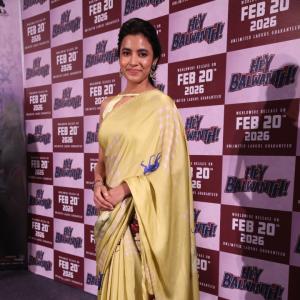 Actress Shivani Nagaram Stuns in Yellow Saree at Hey Balwanth Event