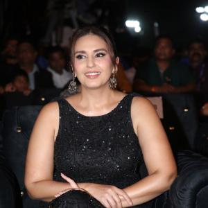 Huma Qureshi in a Black Sequined Outfit