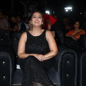 Huma Qureshi in a Black Sequined Outfit