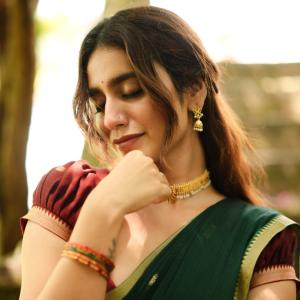 Priya Prakash Varrier Adds Charm To A Classic Saree Look
