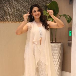Ritika Nayak Looks Elegant in a White Embellished Outfit