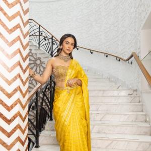 Rakul Preet Singh Stuns in a Yellow Saree