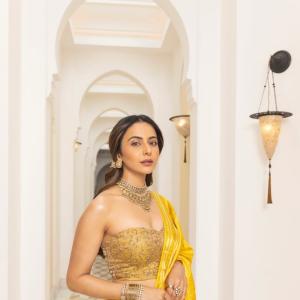 Rakul Preet Singh Stuns in a Yellow Saree