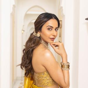 Rakul Preet Singh Stuns in a Yellow Saree